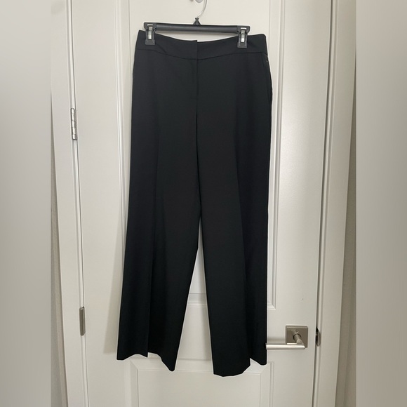 Ann Taylor LOFT Laura Wide Leg Black Dress Pant Size 4  Business Office Career - Picture 1 of 7